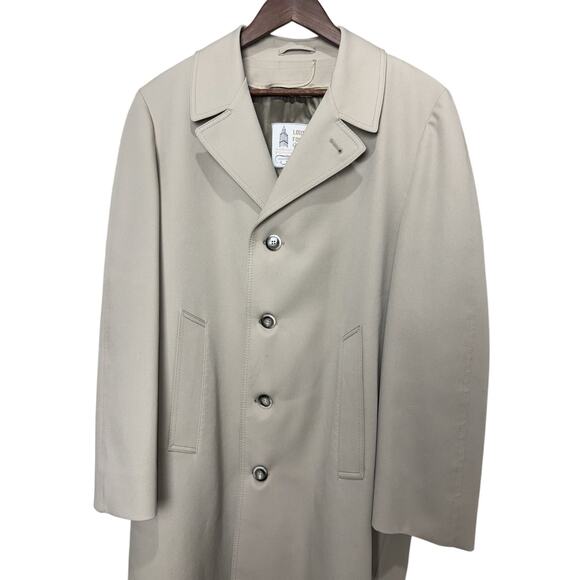 Men’s Vintage Khaki London Fog Trench Coat - Size 40 Regular - Picture 10 of 10